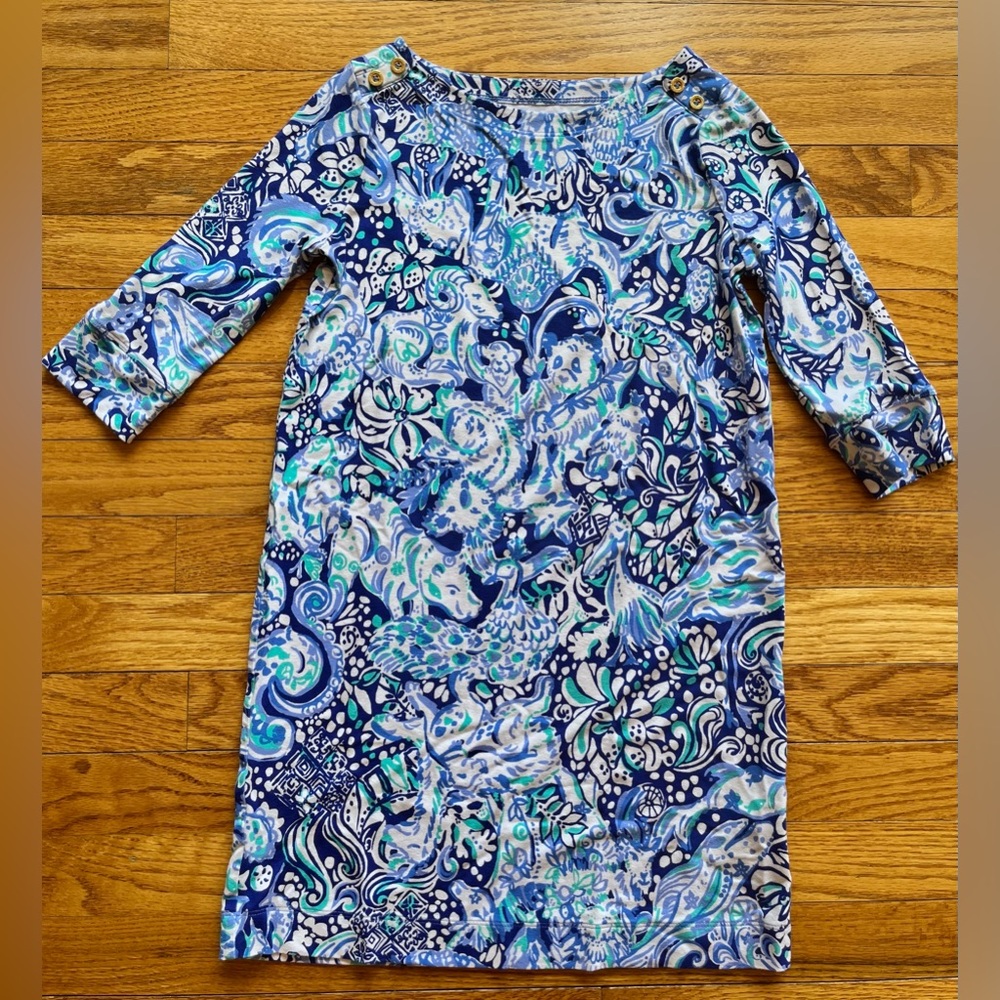 Lilly Pulitzer Mini Sophie Dress - Royal Purple 60 Animals